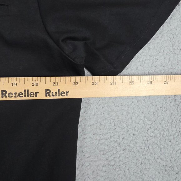 Scott James Shirt Mens Size XL Black Slim Fit Knit Cotton Short Sleeve Goth NWT - Picture 7 of 10